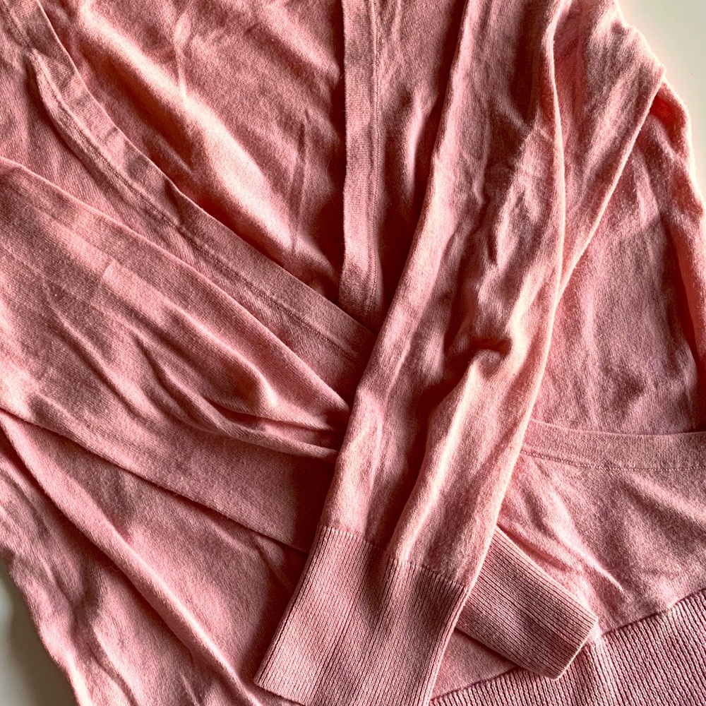 Pink v-neck sweater